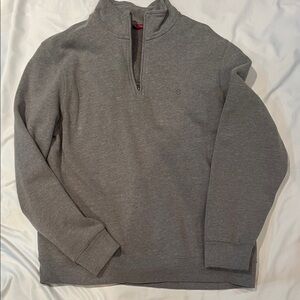 Izod Men's Charcoal Zip-Up Sweater